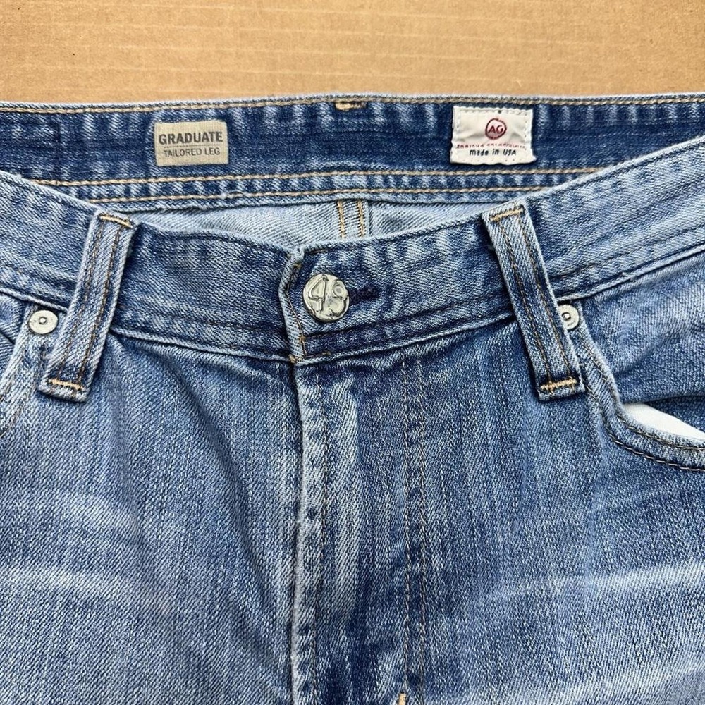 AG Adriano Goldschmied Graduate Jeans Made in USA Mens Sz 34x31 Light Tailored - Picture 2 of 7